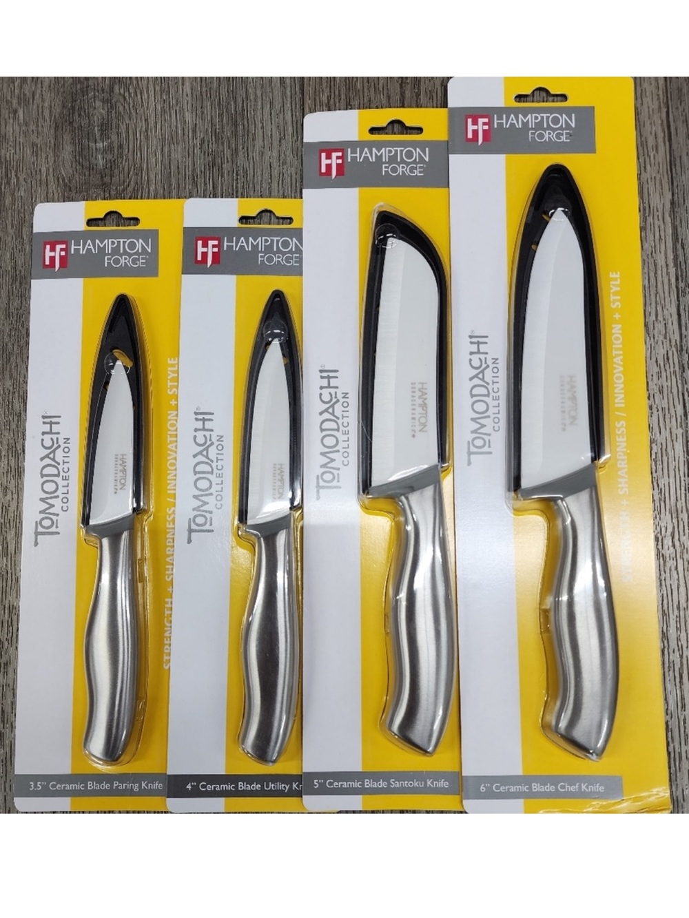 New 4Pc set of Hampton forge tomodachi knives